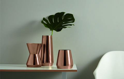 Beaumont Small Tapered Vase, Kupfer gebürstet - MADE.com