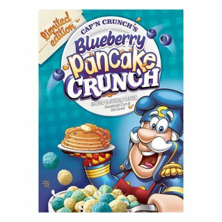 Cap'n Crunch Frühstücksflocken, Blueberry Pancake Crunch, 15,4 Unzen Box