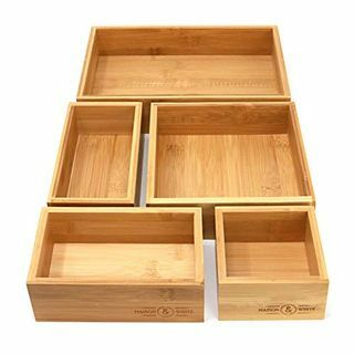 Schubladen-Organizer aus Bambus – 5er-Set
