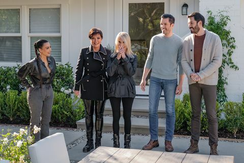 Promi Iou mit Kris Jenner, Kim Kardashian, Kendall Jenner und den Property Brothers, Draw und Jonathan Scott