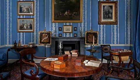 1830 Geffrye Museum. Ein Salon im Jahre 1830. Foto von Chris Ridley