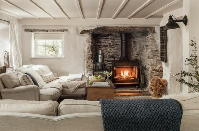 white company cornwall cottage neutral country rustikale interieurs heimdekoration