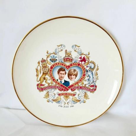 Vintage Prinzessin Diana und Prinz Charles Royal Wedding Plate