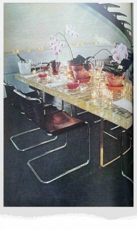 Modedesigner Halstons Manhattan Townhouse, wie in House Beautifuls Oktober 1977 Ausgabe zu sehen