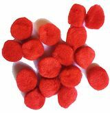 Rote Pom Poms 