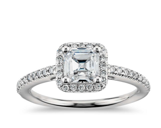 asscher schnitt ring blue nile