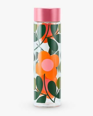 Orla Kiely Blütenstiel Zweig Glas Wasserflasche, 525ml, Papaya