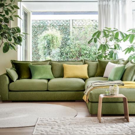 Gaia 3-Sitzer Ecksofa in Gaia Buckingham Olive Mix