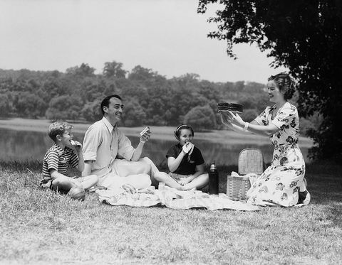 Gute alte Familie draußen