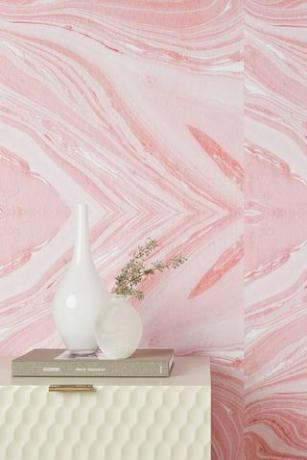 Chasing Paper Abnehmbare Tapete aus rosa Marmor 