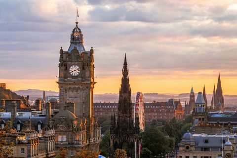 Edinburgh-Skyline, Balmoral Clocktower, Schottland