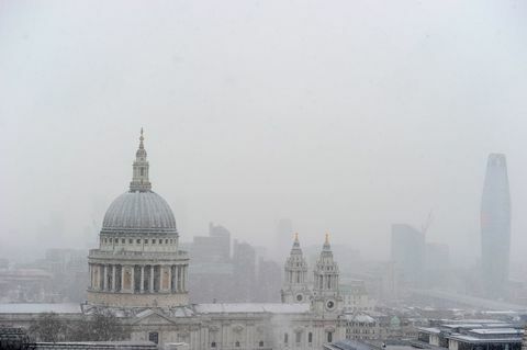 britisches wetter schnee in london