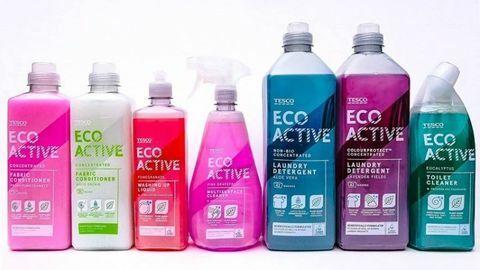 Produktreihe Tesco Eco Active zur umweltfreundlichen Reinigung