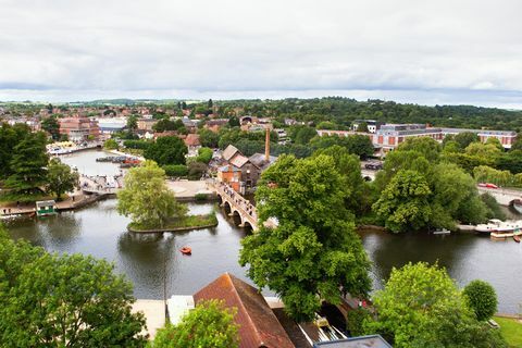 Blick von oben auf Stratford-upon-Avon