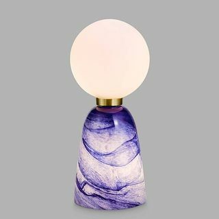 John Lewis + Matthew Williamson Planet Doppelbeleuchtete Glas-Tischlampe, Blau