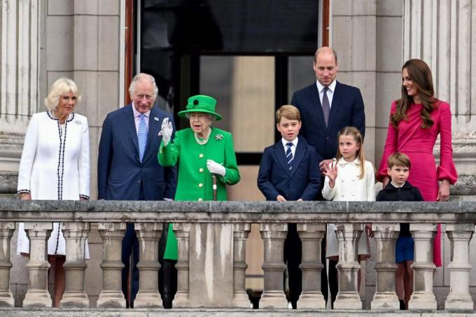 Auftritt auf dem Balkon von Königin Elizabeth II. im Buckingham Palace