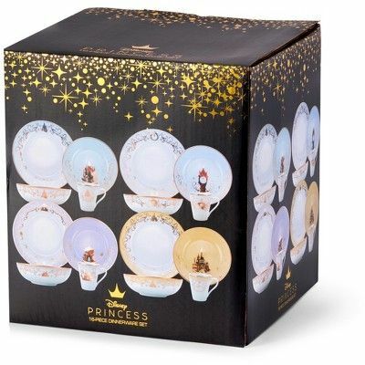 ThinkGeek, Inc. Disney Themed 16-teiliges Keramikgeschirrset | Platten | Schüsseln | Tassen