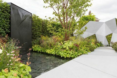 Der Jeremy Vine Texture Garden. Entworfen von: Matt Keightley. RHS Chelsea Flower Show 2017