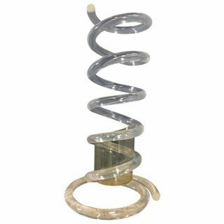 Lucite Coil Cane oder Umbrella Stand