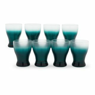 Gallant Green Ombre Glas-Trinkgeschirr-Set