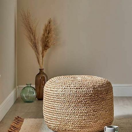 Natürlicher Jute-Hocker