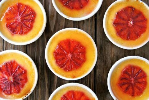 Blutorange Champagner Creme Brulee