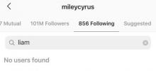 Miley Cyrus folgt Liam Hemsworth und Kaitlynn Carter auf Instagram nicht