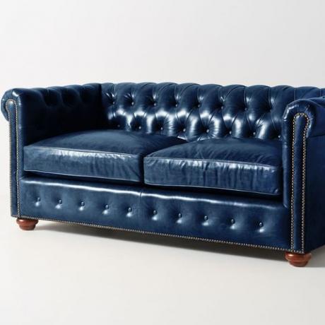 zierliches Leder Hackbrett Chesterfield Sofa