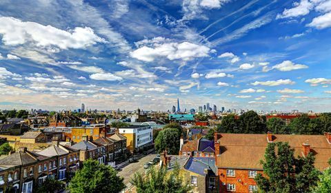 Londoner Skyline im Sommer