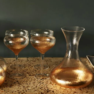 Joli Gold Champagner-Untertassen – 4er-Set