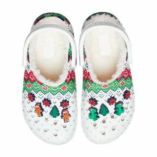 Classic Lined Holiday Charm Clog (Weiß/Multi)