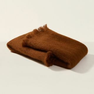 Brown Mohair Throw