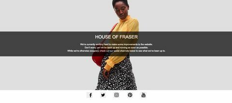 House of Fraser-Website offline