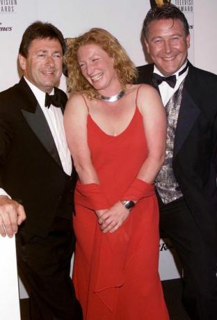 Charlie Dimmock, Alan Titchmarsh und Tommy Walsh von der TV-Gärtnerei-Schminkshow 'Ground Force' kommen zu den BAFTA Television Awards 2000