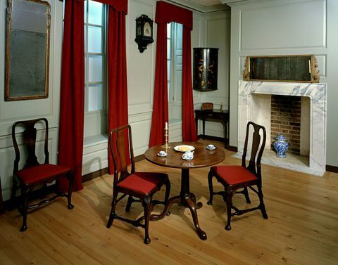 1745 Geffrye Museum - Ein Salon, der 1745 von Chris Ridley fotografiert wurde