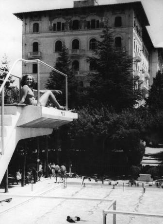 Latium-Palast der Quelle Fiuggi und Pool 1930