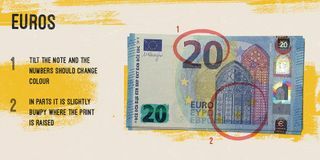 Euro - gefälschte Zeichen