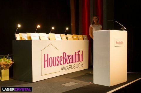 House Beautiful Awards 2016 - Trophäen von Laser Crystal