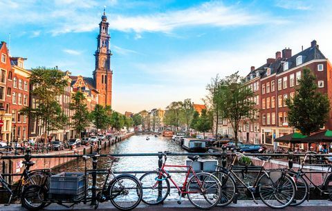 Blick auf den Kanal in Amsterdam