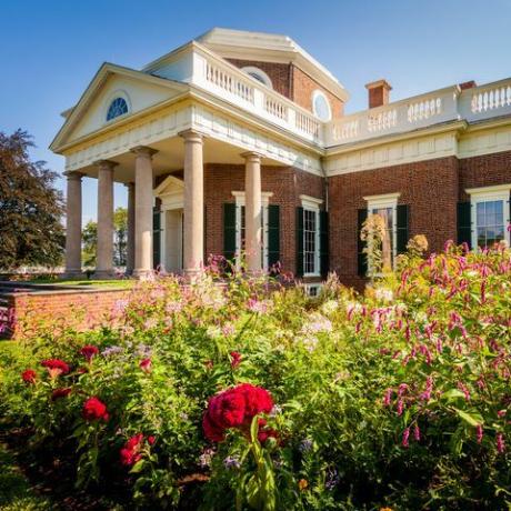 monticello, haus von thomas jefferson in virginia, usa