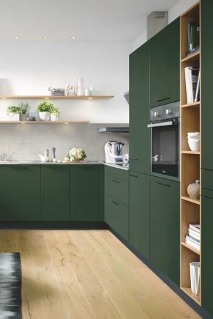 forest green kitchen, Serie siena, Teil der schüllerc Kollektion forest green matt Velvet Küche