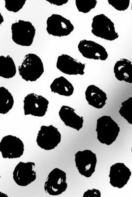 Schwarze und weiße Inky Dots Wallpaper