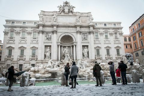 Trevi-Brunnenschnee Italien