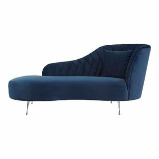 Laila Chaiselongue mit rechter Armlehne in Blau