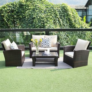 5-teiliges Wicker Patio Set