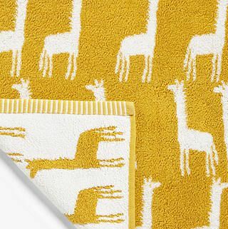 Badematte Giraffes Frottee, Senf