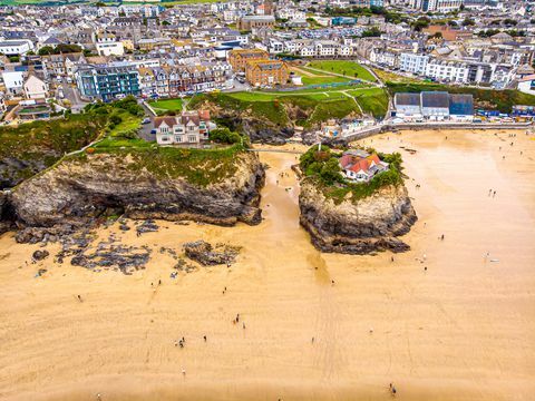 Luftaufnahme von Newquay in Cornwall, Großbritannien?