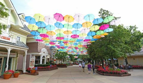 Blumen- und Lebensmittelfestivalatmosphäre in Dollywood in Pigeon Forge, TN, auf 62120 © Curtis Hilbun Dollywood