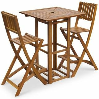 vidaXL 3-teiliges Bistro-Set Akazienholz