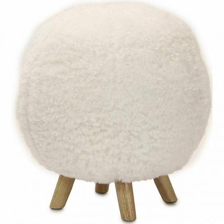 Plüschweißer Pouf Ottoman